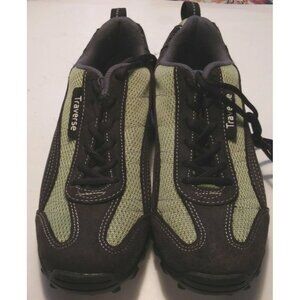 Traverse men's size 7.0 women's size 9.0 green black mountain bike cycling shoes